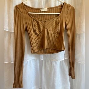 Long Sleeve Cropped Shirt